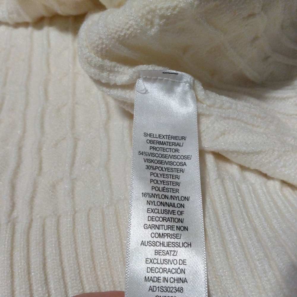 Adrianna Papell Winter White Cardigan with Pearl Accents NWT Size XL - Picture 10 of 11